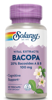 Solaray Bacopa Leaf Extract (Экстракт листьев бакопы) 100 мг 60 вег капсул