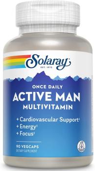 Solaray Once Daily Active Man (Мужские мультивитамины раз в день) 90 капсул