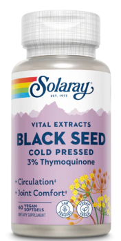 Solaray Black Seed (Черный тмин 3% тимохинон) 60 вег мягких капсул, срок годности 05/2025