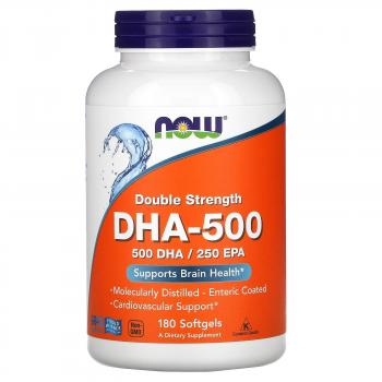 Now Foods DHA Double Strength 500 мг 180 капсул