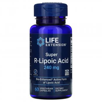 Life Extension Super R-Lipoic Acid (супер R-липоевая кислота) 240 мг 60 вег. капсул