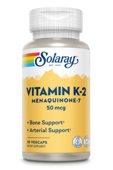 Solaray Vitamin K-2 50 mcg (Menaquinone-7) Витамин K-2 50 мкг (MK-7) 30 капсул