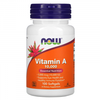 NOW Vitamin A 10000 IU 100 капсул
