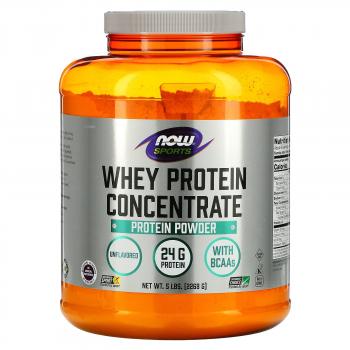 Now Sports Whey Protein Concentrate (концентрат сывороточного протеина) без добавок 2268 гр