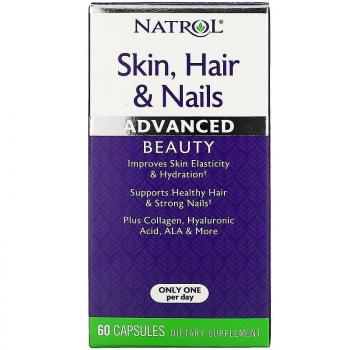 Natrol Skin Hair & Nails Advanced Beauty (Кожа Волосы Ногти) 60 капсул