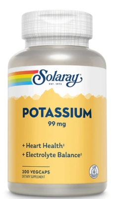 Solaray Potassium-99 (Калий-99) 99 мг 200 вег капсул, срок годности 02/2026