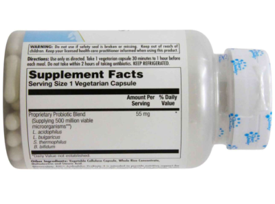 KAL Acidophilus Probiotic-4 (Пробиотик ацидофилус-4) 500 мг 100 вег. капсул