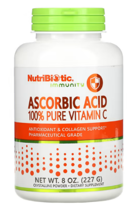 NutriBiotic Immunity Ascorbic Acid (аскорбиновая кислота 100% чистый витамин C) 227 г