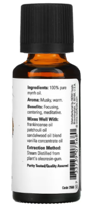 NOW Essential Oils Myrrh (Эфирные масла мирра) 30 мл