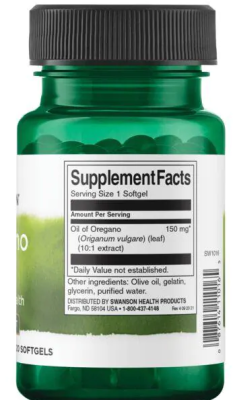 Swanson Oregano Oil 10:1 Extract (Экстракт масла орегано 10:1) 150 мг 120 гелевых капсул