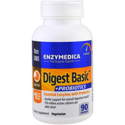 Enzymedica Digest Basic + Probiotics (основные ферменты с пробиотиками) 90 капсул