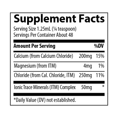 Trace Minerals liquid Ionic Calcium (кальций в ионной форме) 200 мг 59 мл 