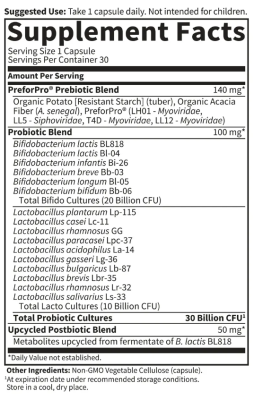 Garden of Life Dr. Formulated Probiotics 30 Billion (пробиотики 30 миллиардов КОЕ) 30 мини вег капсул