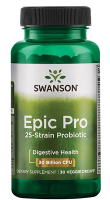 Swanson Epic Pro 25-Strain Probiotic 30 Billion CFU 30 вег капсул 