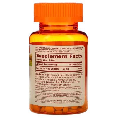 Sundown Naturals Essential Iron (железо) 65 мг 120 таблеток