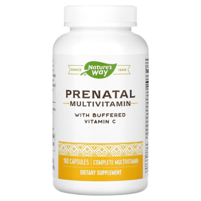 Natures Way PRENATAL Multivitamin with Buffered Vitamin C (мультивитамины для беременных с буферизованным витамином C) 180 капсул