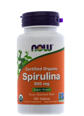 NOW Spirulina 500 мг 100 таблеток