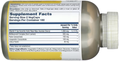 Solaray Buffered Super Bio Vitamin C (Буферизованный супербио витамин С) 500 мг 360 вег капсул