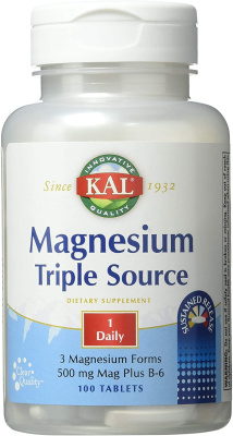 KAL Magnesium Sustained Release Triple Source (Магний в трех формах с замедленным высвобождением) 500 мг 100 таблеток