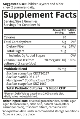 Garden Of Life Probiotics Kids 5B (Пробиотики для детей 5 млрд КОЕ) клубника 60 мармеладок