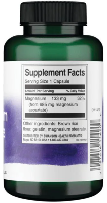 Swanson Magnesium Aspartate (аспартат магния) 685 мг 90 капсул