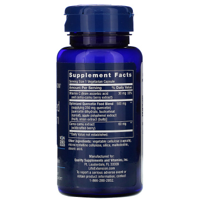 Life Extension Optimized Quercetin (Кверцетин в оптимизированной форме) 250 мг 60 капсул