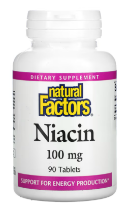 Natural Factors Niacin (Ниацин) 100 мг 90 таблеток