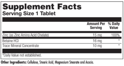 KAL Zinc 15 + (Цинк с Бетаином и микроэлементами) 15 мг 100 таблеток