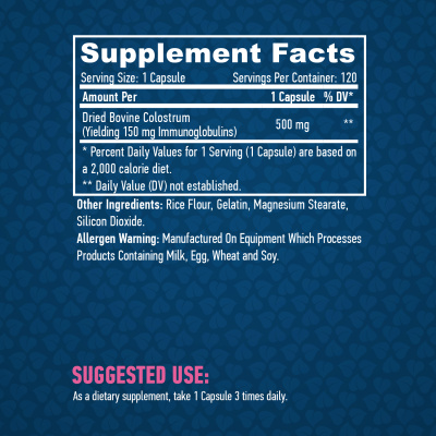 Haya Labs Colostrum (Молозиво) 500 мг 120 капсул