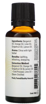 NOW Essential Oils Cheer Up Buttercup Uplifting Blend (эфирные масла бодрящая смесь) 30 мл