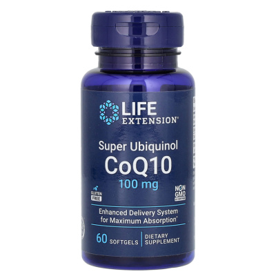 Life Extension Super Ubiquinol CoQ10 (Супер Убихинол CoQ10) 100 мг 60 капсул