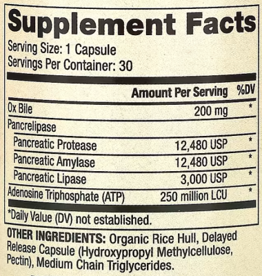 Dr. Mercola Gallbladder Enzymes (Ферменты желчного пузыря) 30 капсул