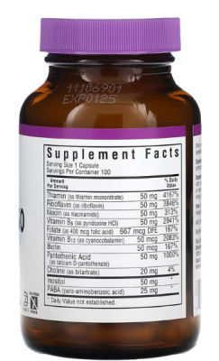Bluebonnet Nutrition B-Complex 50 (Комплекс витаминов группы B) 100 вег капсул