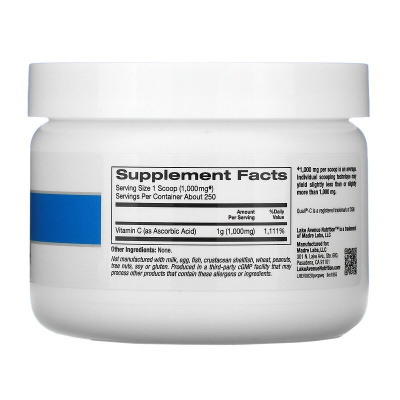 Lake Avenue Nutrition Pure Vitamin C Quali-C (чистый витамин С в порошке) 1000 мг 250 г