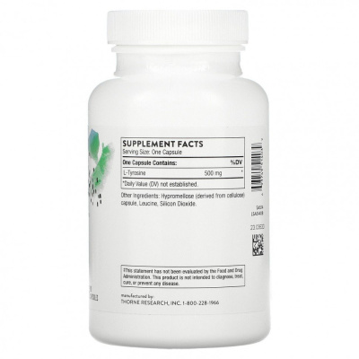 Thorne Research L-Tyrosine (L-тирозин) 90 капсул