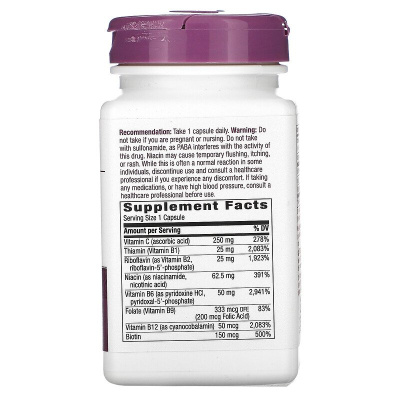 Nature's Way B-Stress Formula (Комплекс витаминов группы B) 100 веганских капсул