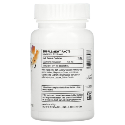 Thorne Research Glutathione-SR (Глутатион) 175 мг 60 капсул