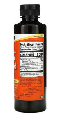 NOW Certified Organic Flax Seed Oil (сертифицированное органическое льняное масло) 355 мл