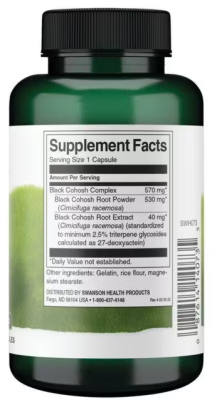 Swanson Black Cohosh Standardized (Черный клопогон стандартизированный) 40 мг 120 капсул