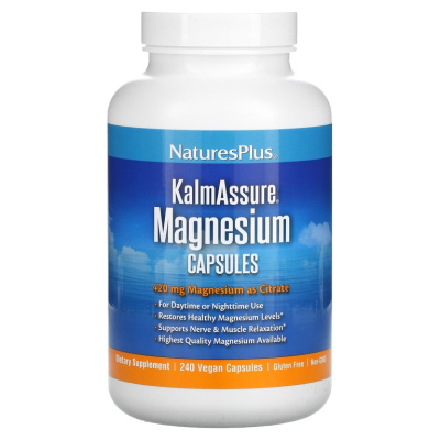 NaturesPlus KalmAssure Magnesium Citrate (Магний цитрат) 420 мг 240 веганских капсул (105 мг на капсулу)