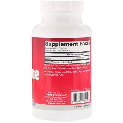 Jarrow Formulas Taurine (Таурин) 1000 мг 100 капсул