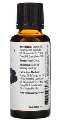 NOW Essential Oils Peaceful Sleep (эфирные масла, спокойный сон) 30 мл