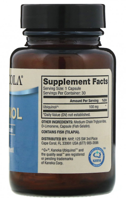 Dr. Mercola Ubiquinol (Убихинол) 100 мг 30 капсул