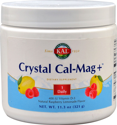 KAL Crystal Calcium Magnesium+ (Кальций Магний Витамин D3 в порошке) вкус малиновый лимонад 321 гр