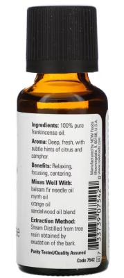 Now Essential Oils Frankincense 100% pure (Эфирные масла, ладан) 30 мл