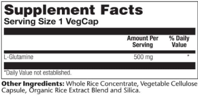 Solaray L-Glutamine Free Form (L-глютамин) 500 мг 100 капсул