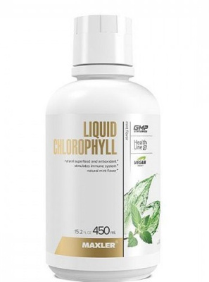 Maxler Chlorophyll Liquid Vegan Product (Жидкий Хлорофилл) вкус натуральной мяты 450 мл
