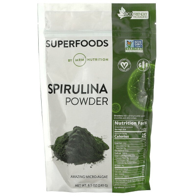 MRM Spirulina Powder (Порошок необработанной спирулины) 240 гр