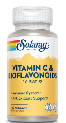 Solaray Vitamin C & Bioflavonoid 1:1 ratio 250 мг 100 вег капсул