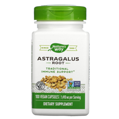 Nature's Way Astragalus Root (корень астрагала) 1410 мг 100 веганских капсул